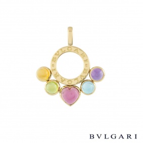 Bvlgari Yellow Gold Multi-Gemstone Allegra Pendant